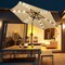 17.5" Bronze Patio Umbrella Base with Steel Upright and Resin Square Stand for Outdoor Use